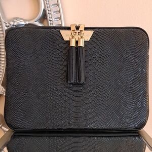 Christian Siriano Black Textured Laptop Case